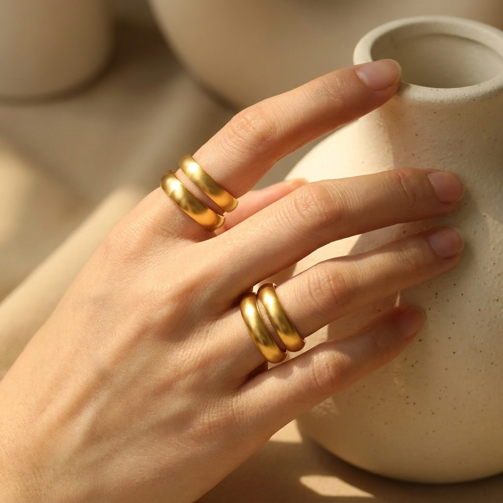 Móbius Dome Band — 18k Gold-Plated Steel