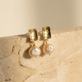 Perla Baroque Drop Studs — 18k Gold-Plated