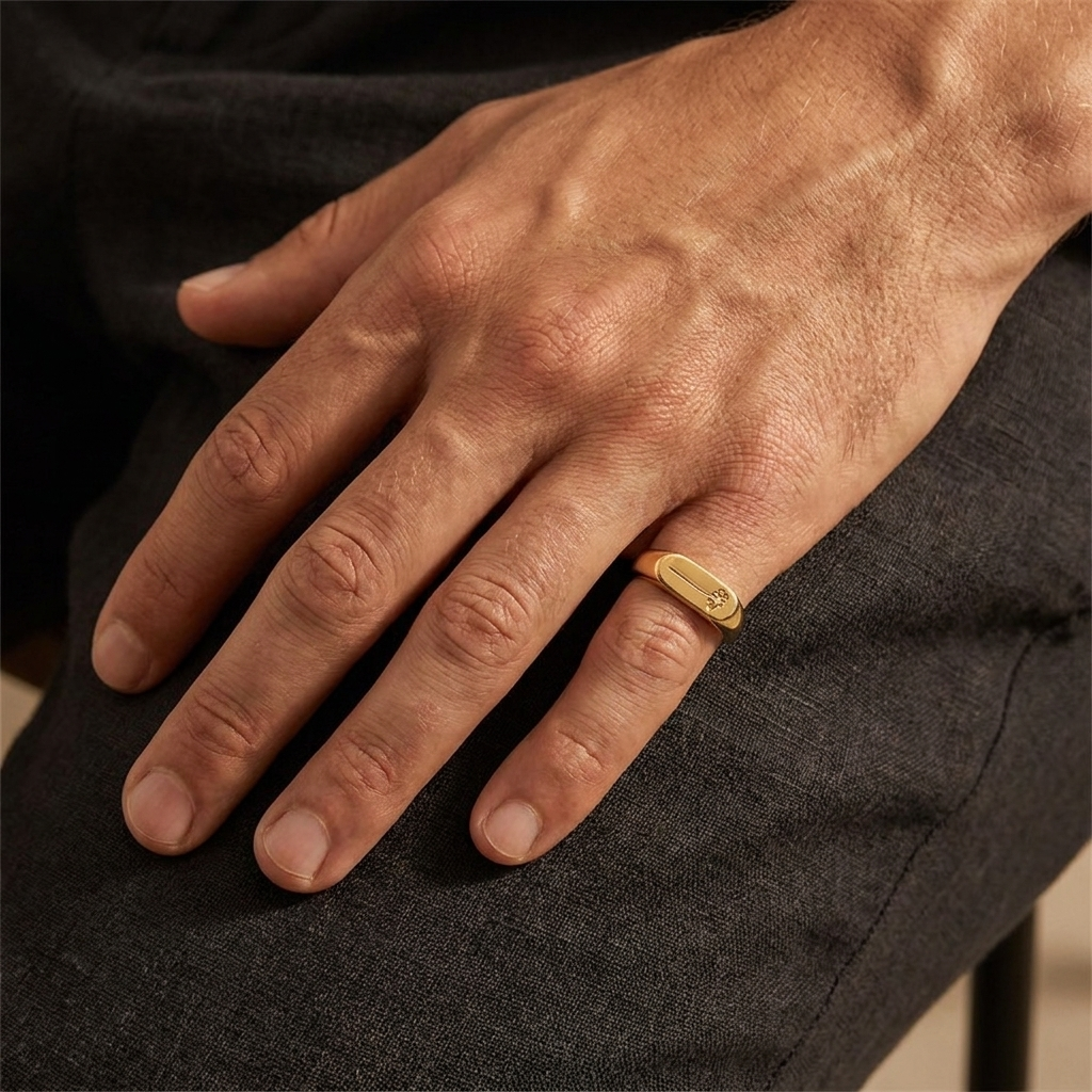 Signet Classique — 18k Gold-Plated Steel