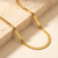 Sirena Herringbone Chain — 18k Gold-Plated Steel